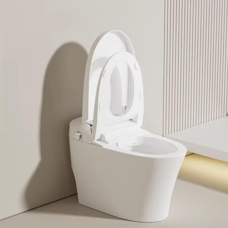 

# Smart Toilet Bidet WC Seat With Auto Washing Water Spray Heated Seat Elongated Bowl Floor Mounted For Bathroom