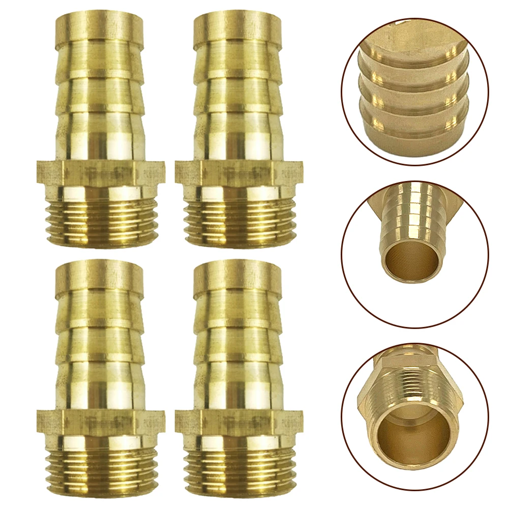

4 шт. латунный переходник для шланга 3/4 дюйма NPT с наружной резьбой на 3/4 дюйма, устойчивый к разрушению 3/4 дюйма, зазубрину X 3/4 NPT, штекерный концевой соединитель для шланга