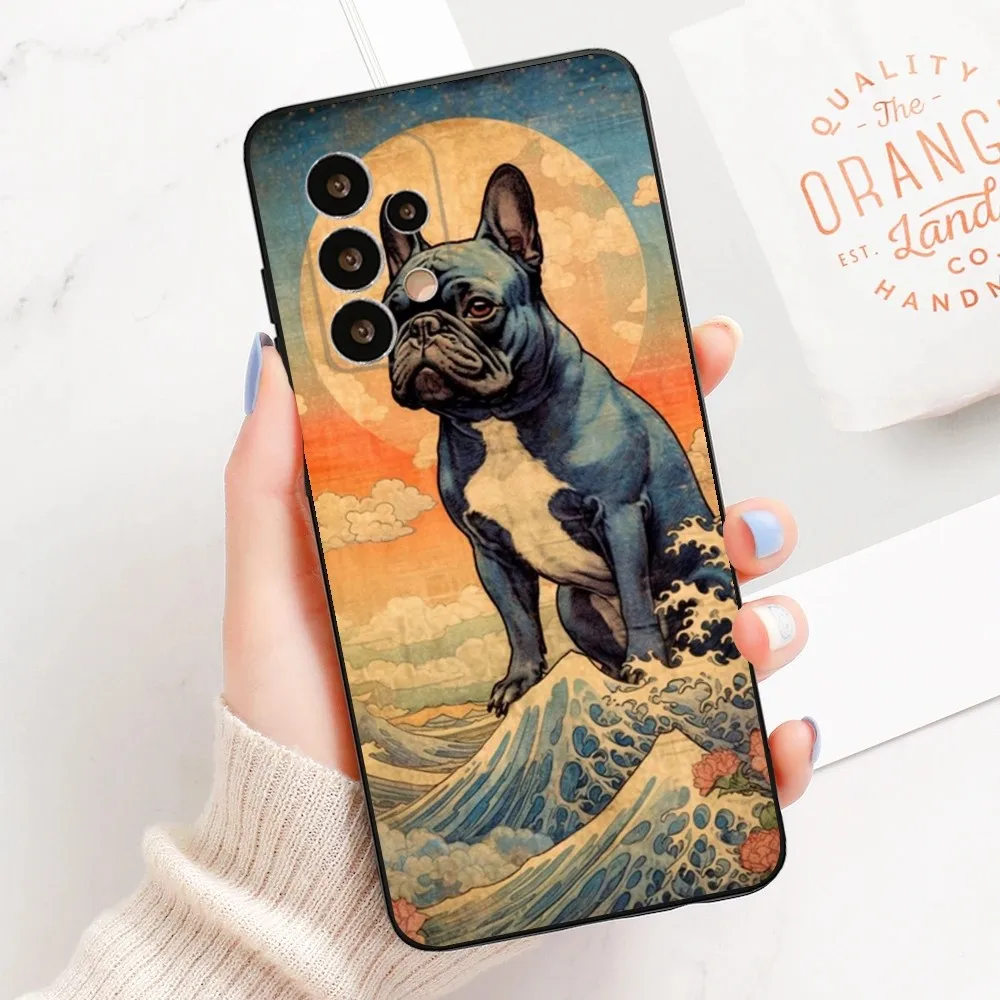 French Bulldog Pug Dog Phone Case For Samsung Galaxy A20,A21s,A22,A31,A32,A52,A53,A72,73,A80,A91Soft Black Cover