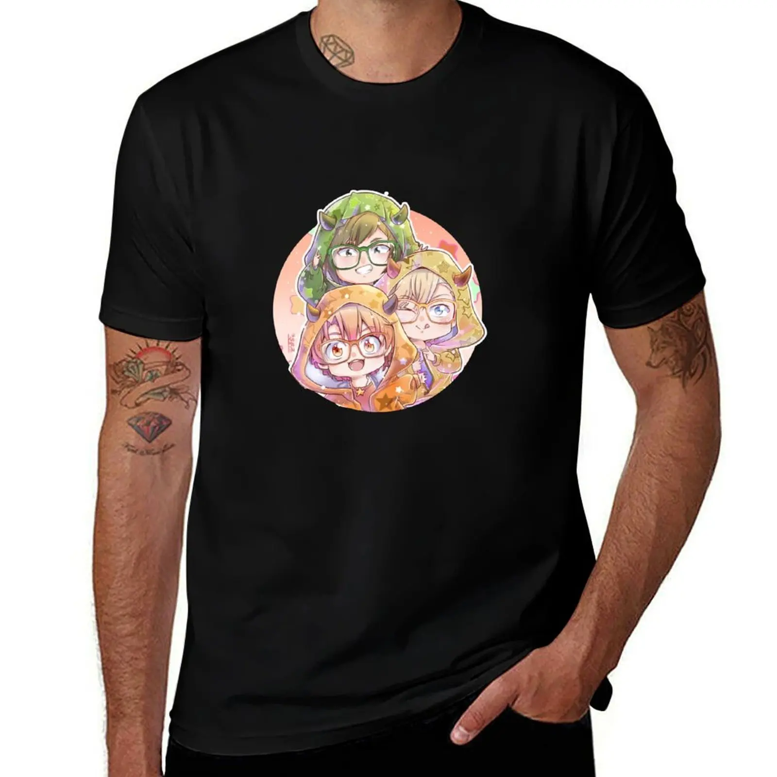 Yamato + Mitsuki + Nagi = Pythagoras Trio! T-Shirt Casual Loose Fit Summer Tee Shirt T-Shirt