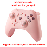 Wireless Gamepad for Android/iOS/pc/PS3/PS4 Bluetooth Game Controller 6-axis Gyro TURB Continuous Function Dual Motor Vibration