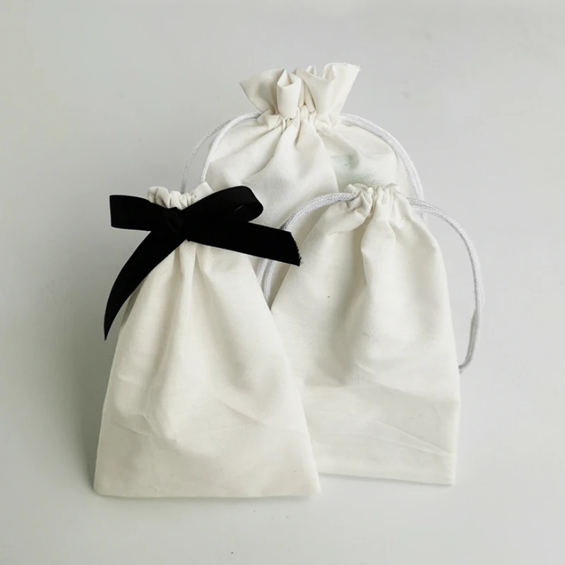 

50 Pcs/Lot LOGO Printing Linen Drawstring Bags for Christmas Party Wedding High Quality Custom Cotton Pouches Personalize Sacks