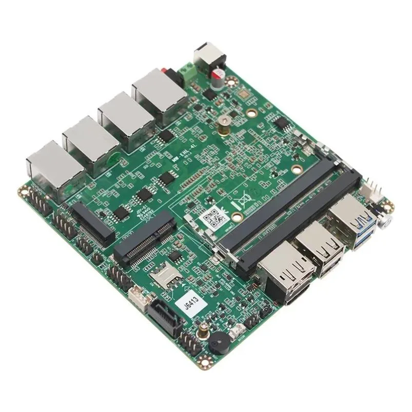 Suitable for J6413 12x12 Motherboard, with Four 2.5G Network Ports and Multiple LAN Ports, Mini PC Motherboard
