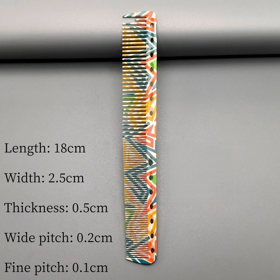 Regenbogen-Friseurkamm, Friseursalon, Damen, langes Haar, Herren, flacher Haarkamm, rot, lila, Farbverlauf, spitzer Schwanz, Haarbürste – Detail 4