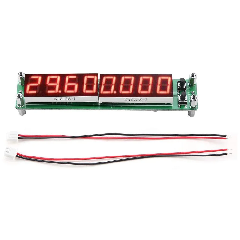 A04I PLJ-8LED-H RF Signal Frequency Counter Cymometer Tester Module 0.1-1000MHz, LED Digital Cymometer Frequency Meter(Red)