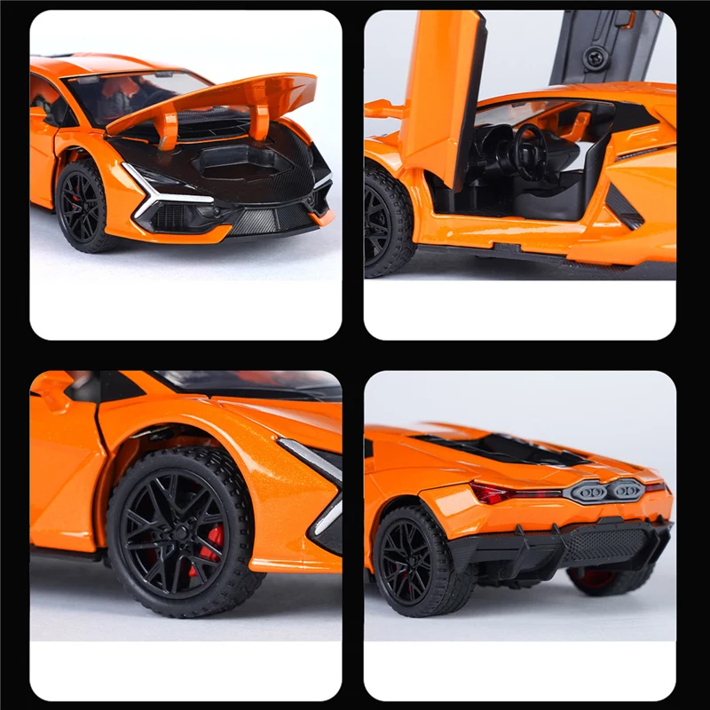 1:32 Revuelto Alloy Sports Car Model Diecast Metal Toy Racing Car Vehicles Model Sound and Light Simulation Collection Kids Gift