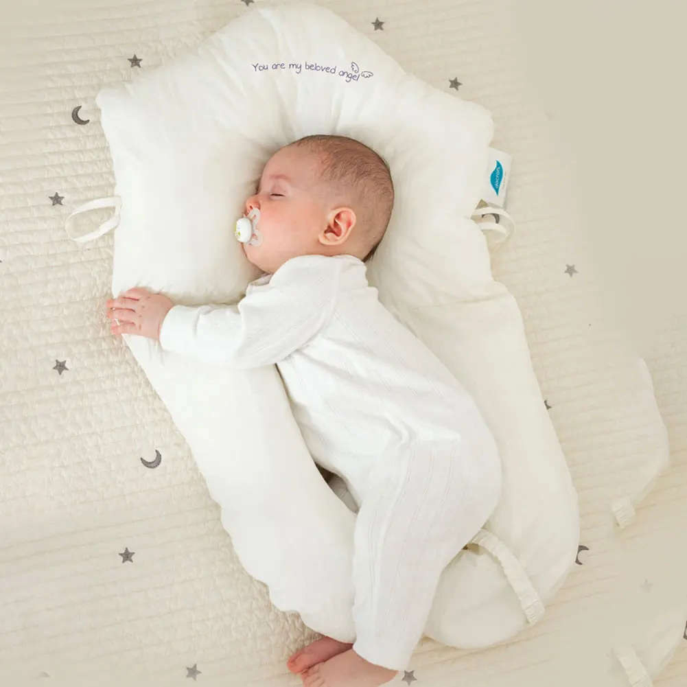 柔らかい子供用抱っこ枕、驚愕防止枕、通気性のある幼児用枕、洗えるベビー枕、睡眠用なだめるおもちゃ