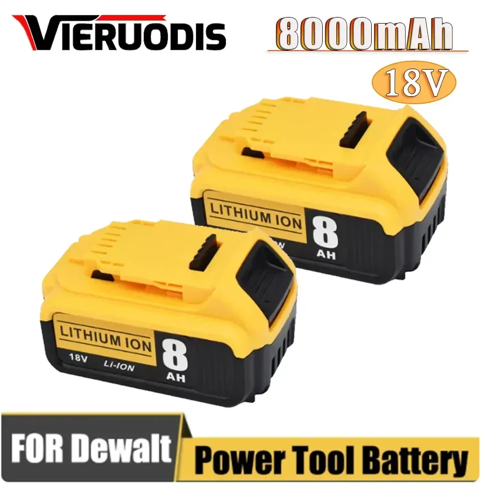 18V 5Ah 6Ah 8Ah 18650 Lithium Battery for DeWalt power Tools DCB184 DCB200 rechargeable electric tool set 20v 8000mah Battery