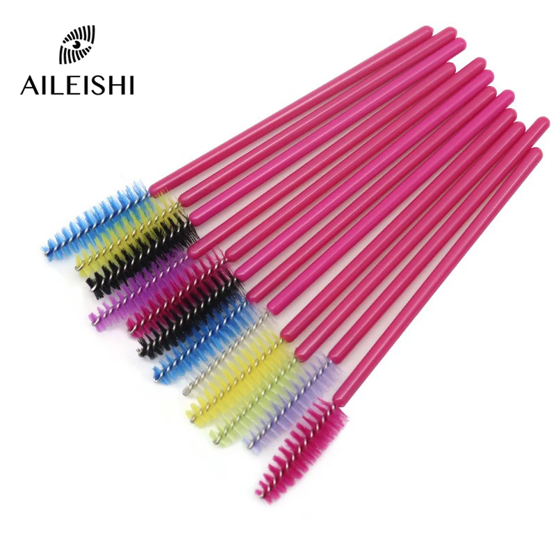 50pcs Disposable Eyelash Brushes Eyelashes Extension Tools Eyebrow Brush Mascara Wands Applicator Spoolers Makeup Tools