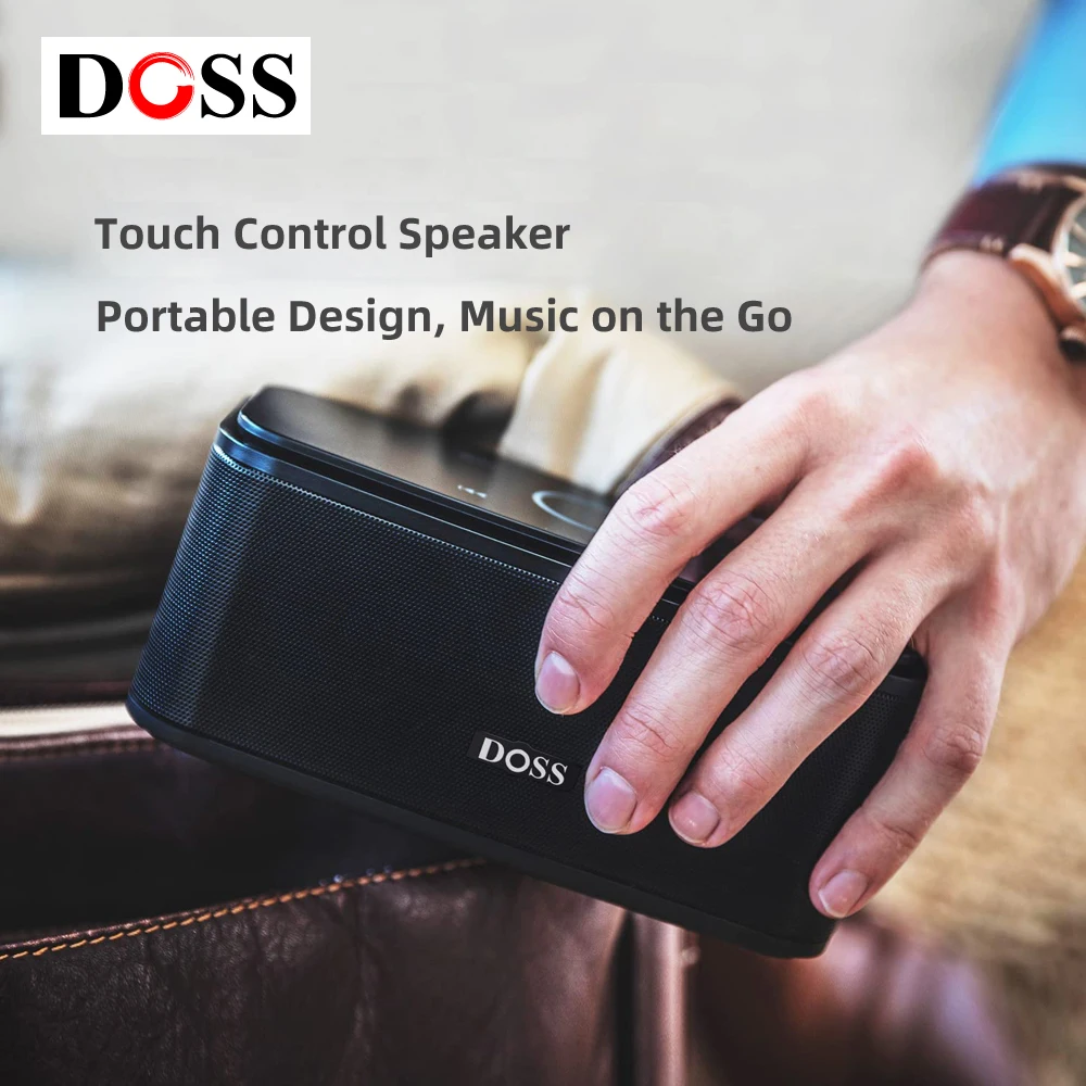 DOSS SoundBox Touch Control altoparlante Bluetooth altoparlanti portatili Wireless altoparlante Stereo Bass Sound Box microfono incorporato per PC