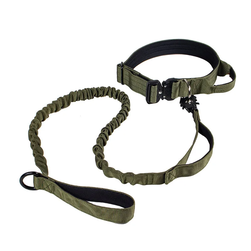 

Tactical Dog Collar Leash Set Nylon Dog Collars Rugged Durable Zinc Alloy Buckle Thicken Soft Lining Collar For Medium Big Dogs