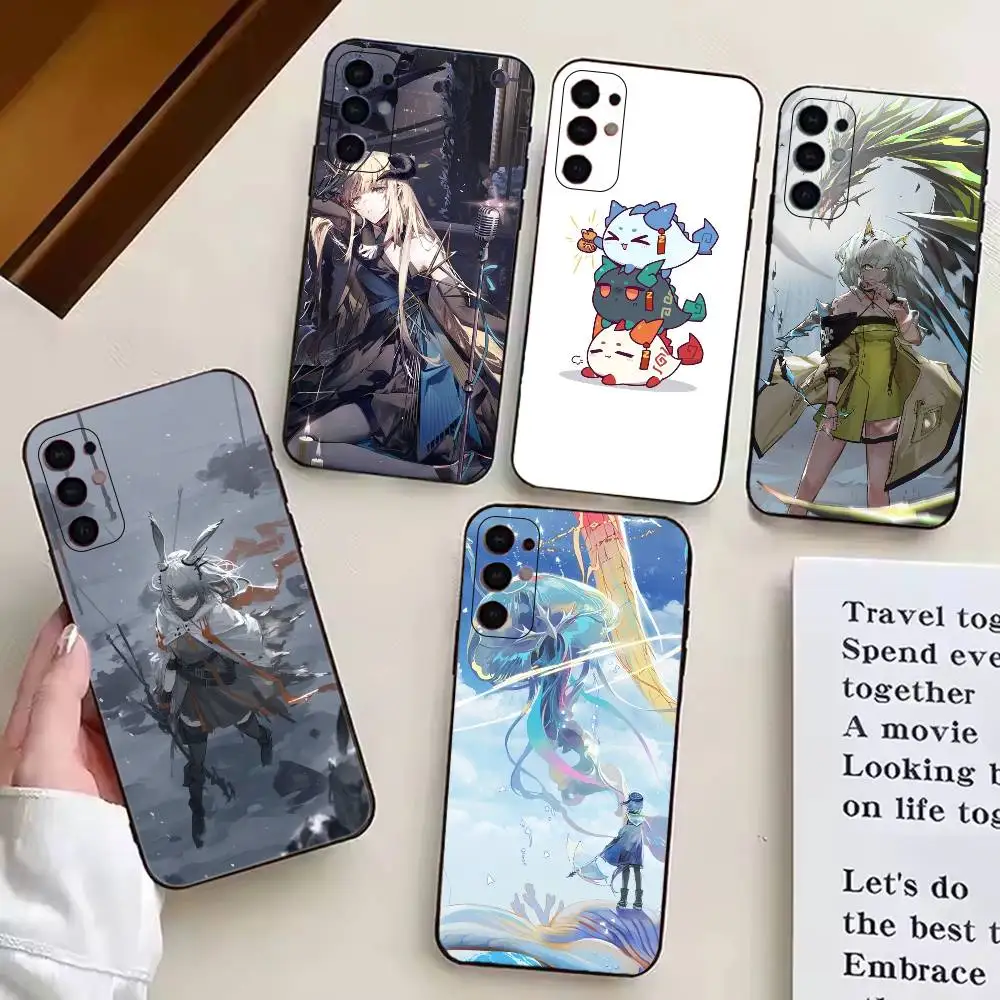 Game Arknights Phone Case Black Silicone Soft For Samsung S25,S24,S21,S22,S23,S30,Ultra,S20,Plus,Fe,Lite