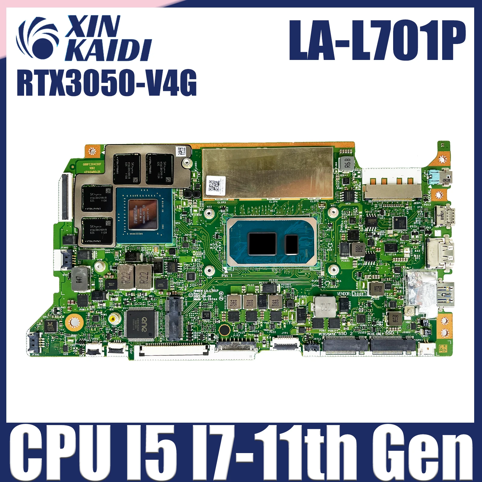 HH6FH LA-L701P Mainboard For Acer Swift SFX16-51G Laptop Motherboard With I5 I7-11th Gen CPU RTX3050-V4G