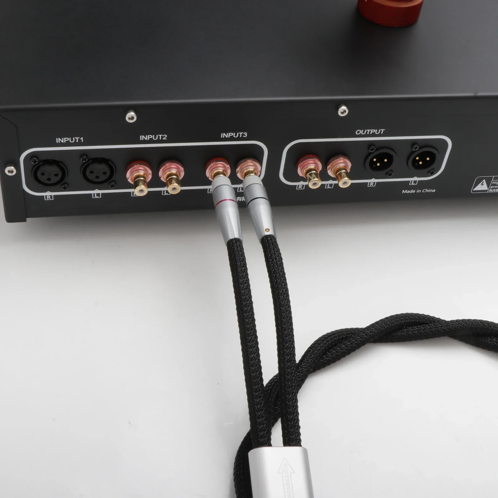 

Monosaudio A203R2R Multiple OCC Silver Plated Hybrid Interconect RCA Cable With Pure Copper RCA Audio Signal Wire