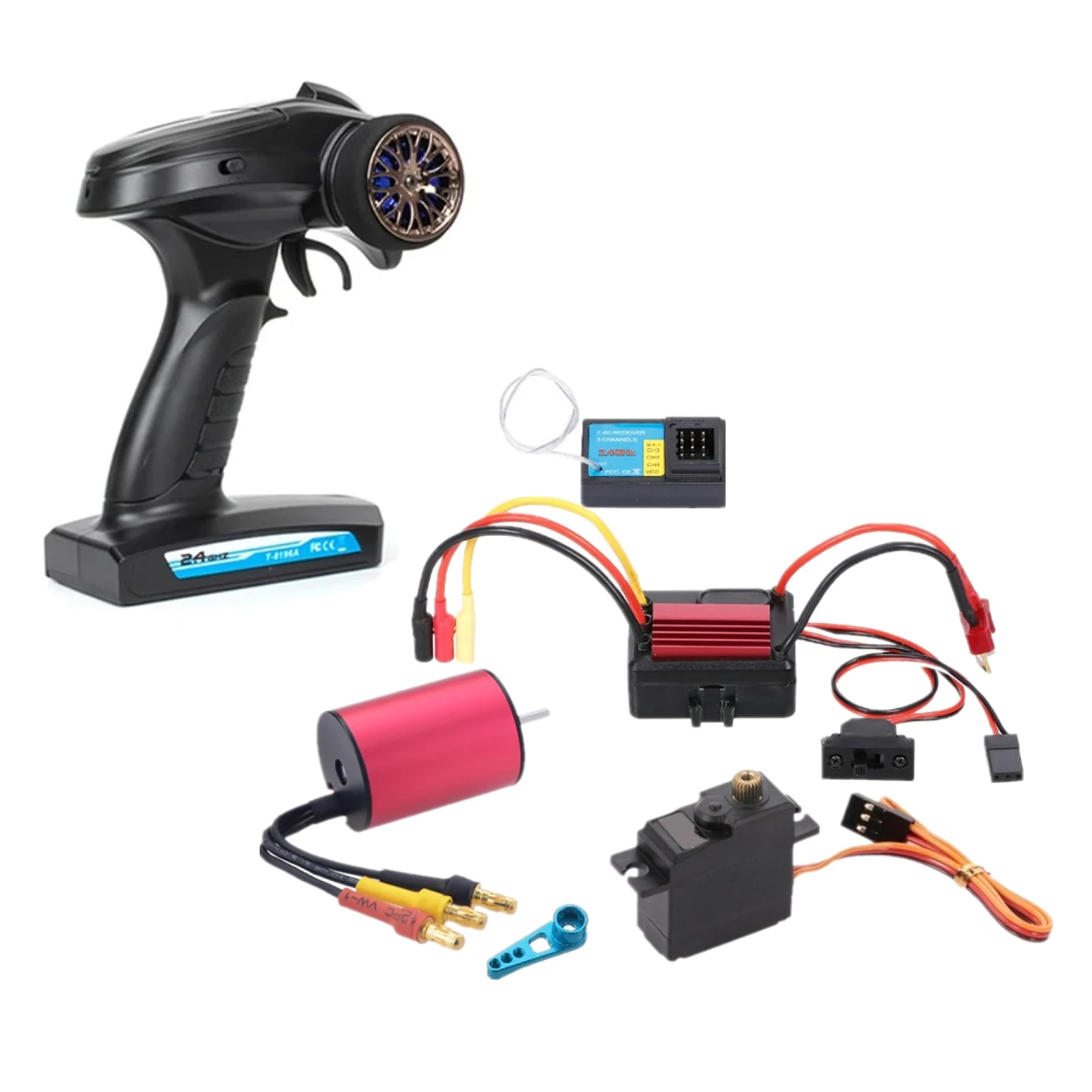 

1/16 1/18 RC Car Model Replacement Parts For WLtoys HSP A959 A979 A959-B Brushless Motor 2.4G 3CH Remote Control Set