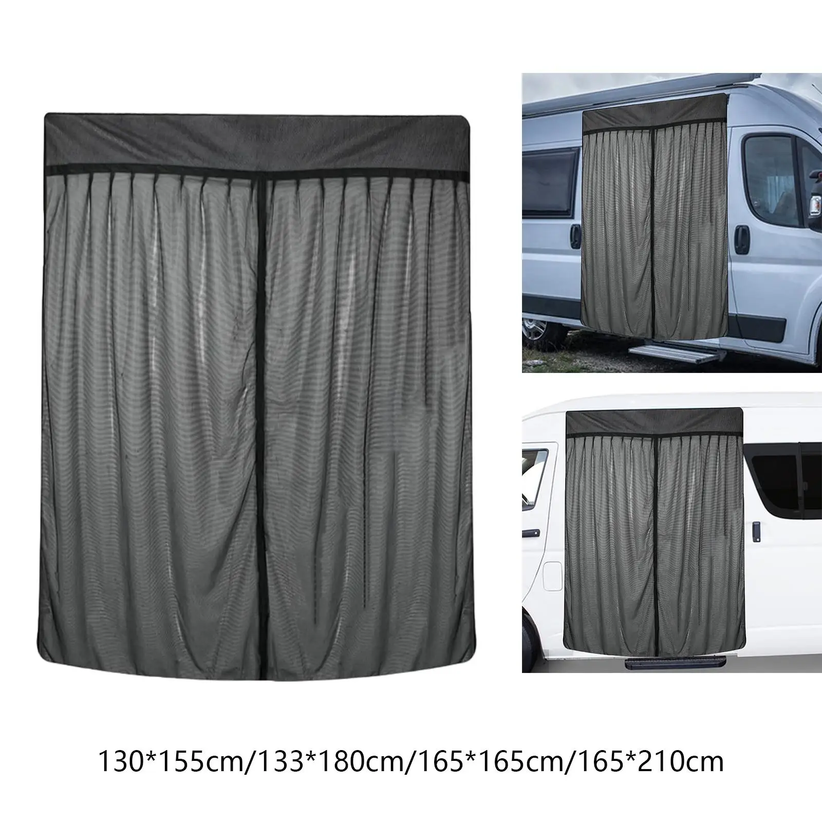 

Полиэстеровая дверная занавеска для автофургона, сетчатый козырек, дышащий солнцезащитный козырек, прочный аксессуар для кемпинга для уличного автомобиля