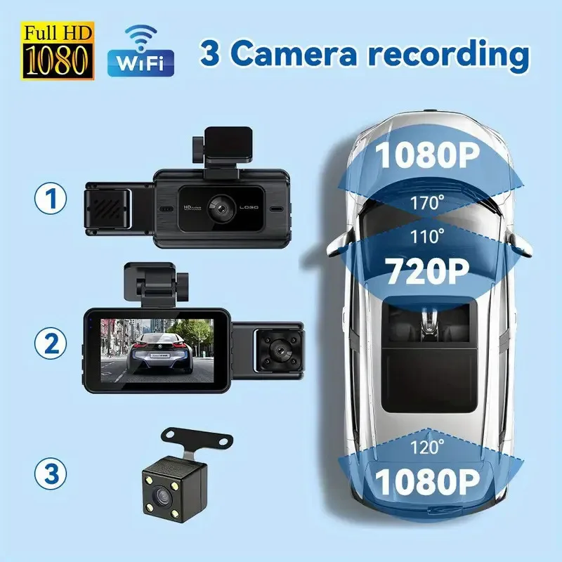 

Best Selling Dashcam360 Black Box High Definition Wide Angle Night Vision Night Vision Function Driving Recorder