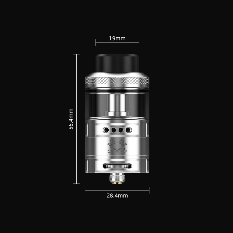 ถังไขมัน RTA ขนาด5.5มล. ระบบการไหลของอากาศแบบคู่810ปลายหยดแบบไม่มีโพสต์สเต็คบุหรี่อิเล็กทรอนิกส์ขดลวดคู่คู่
