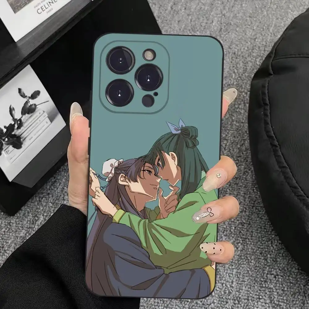 Чехол для телефона Jinshi Maomao для iPhone 17,16,15,14,13,12,11,Plus,Pro Max,XS,X,XR,SE,Mini,8,7,мягкий силиконовый черный чехол