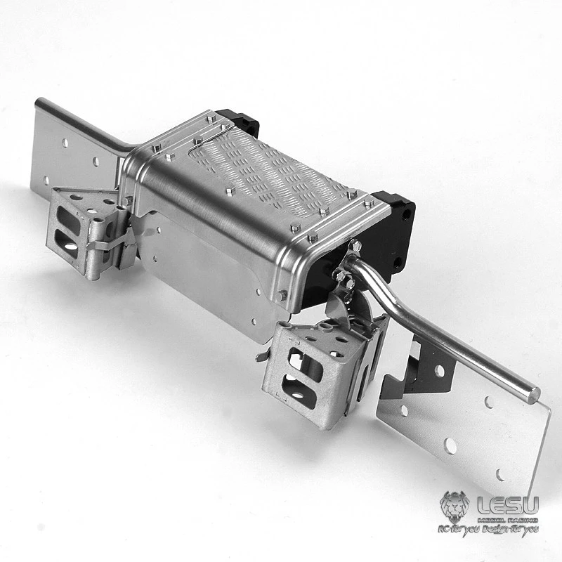 RC LESU 1/14 Metall-Heckträger- und Rücklicht-Set für Tamiya Hydraulikbagger, Lader, Muldenkipper und VOLVO-Anhänger, DIY-Ersatzteile – Detail 4