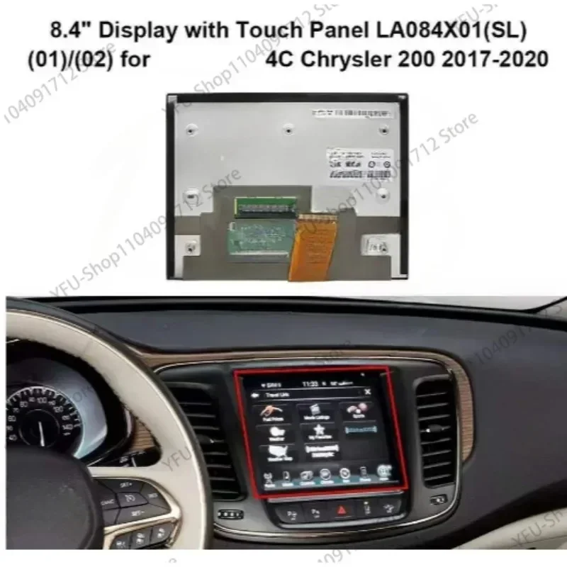 LA084X01-SL01 LA084X01 SL02 Touch Screen LCD Diaplay 8.4 Uconnect Radio Navigation 17-21 RAM