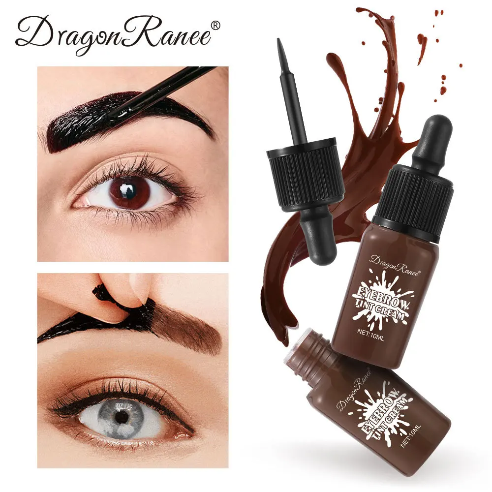 Dragon Ranee 3 colori impermeabile strappo gel per sopracciglia pasta colorante per sopracciglia colorfast tinta per sopracciglia pittura per sopracciglia liquida