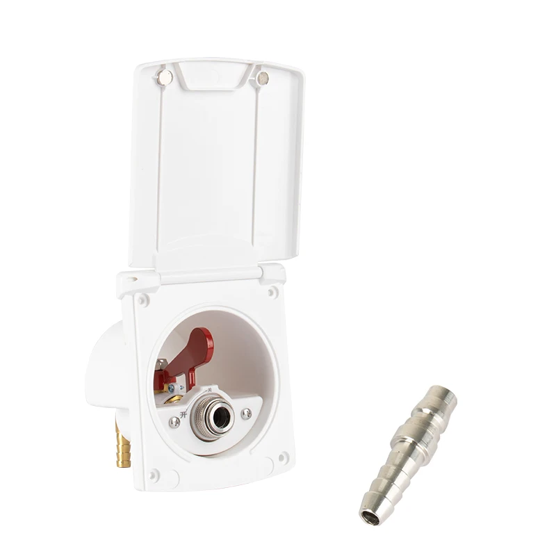 

China Manufacturer ABS Material White Square with Cover Safety RV ga s Port ga s Ball Valve