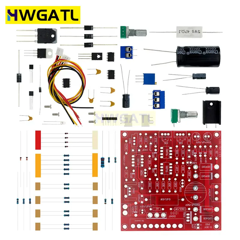 0-30V 2mA-3A DC Regulated Power Supply DIY Kit Continuously Adjustable Current Limiting Protection Voltage Regulator Set