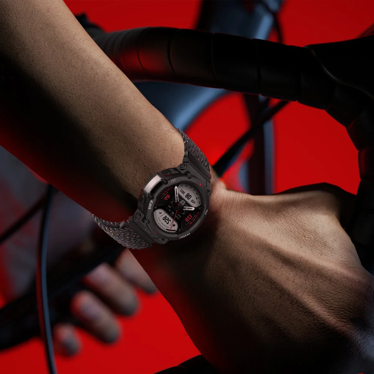 مضفر حلقة منفردة حزام ل Huami Amazfit T-Rex 3 الفرقة أسورة يد مشبك مغناطيسي حزام مطاط ل Amazfit T-Rex 3 Correa