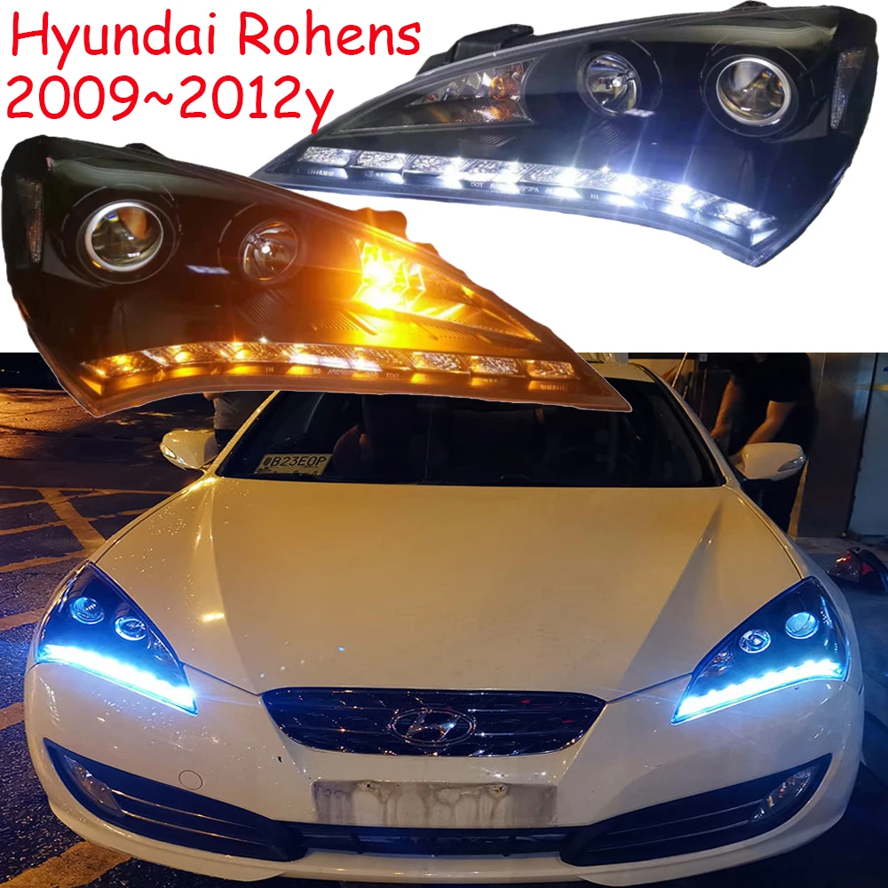 

2009~2012y car bupmer coupe head light for Rohens headlight car accessories hid xenon bulb LED DRL fog Rohens headlamp