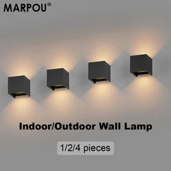 MARPOU Led Wall Lamp Waterproof IP65 9W Outdoor Indoor Lighting  Wall Light For Garden Porch AC 90-260V Living room decoration