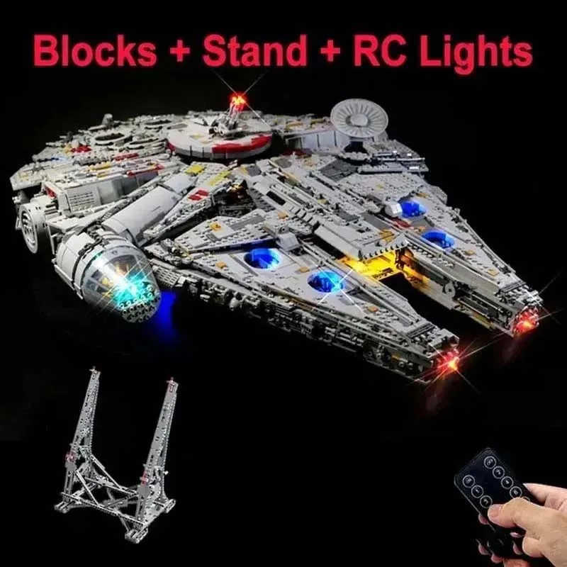 7541 pcs In stock Falcon Ship Building Blocks Bricks Toys Compatible Christmas Birthday Gifts05132 75192