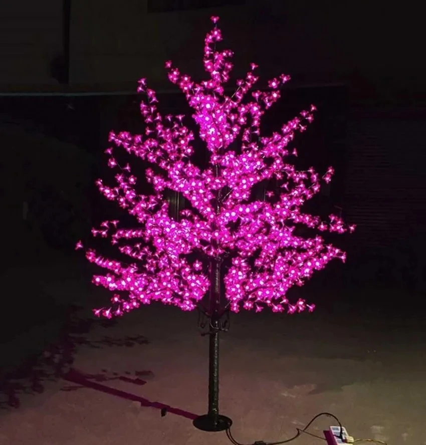 Outdoor Usage LED Cherry Blossom Tree Light 864Pcs LED Bulbs 1.8m Height 110 /220V/AC Seven Colors For Option