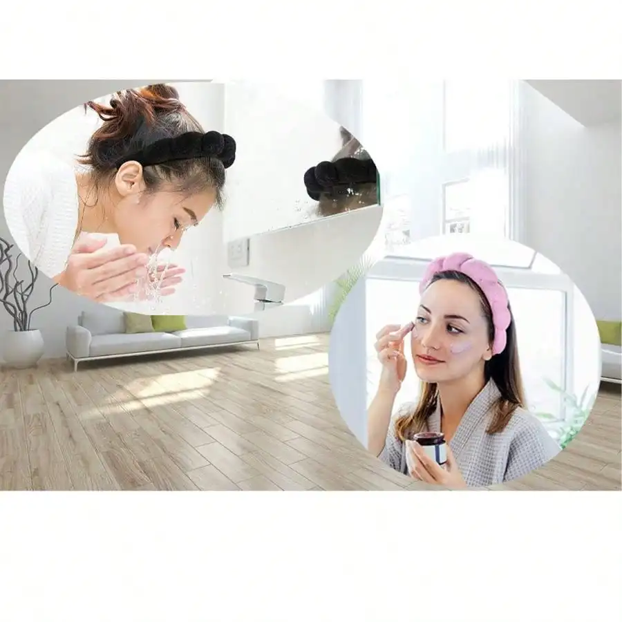 

Spa Headbands For Face Washing Makeup Skincare Women Puffy Shower Towel Hair Band