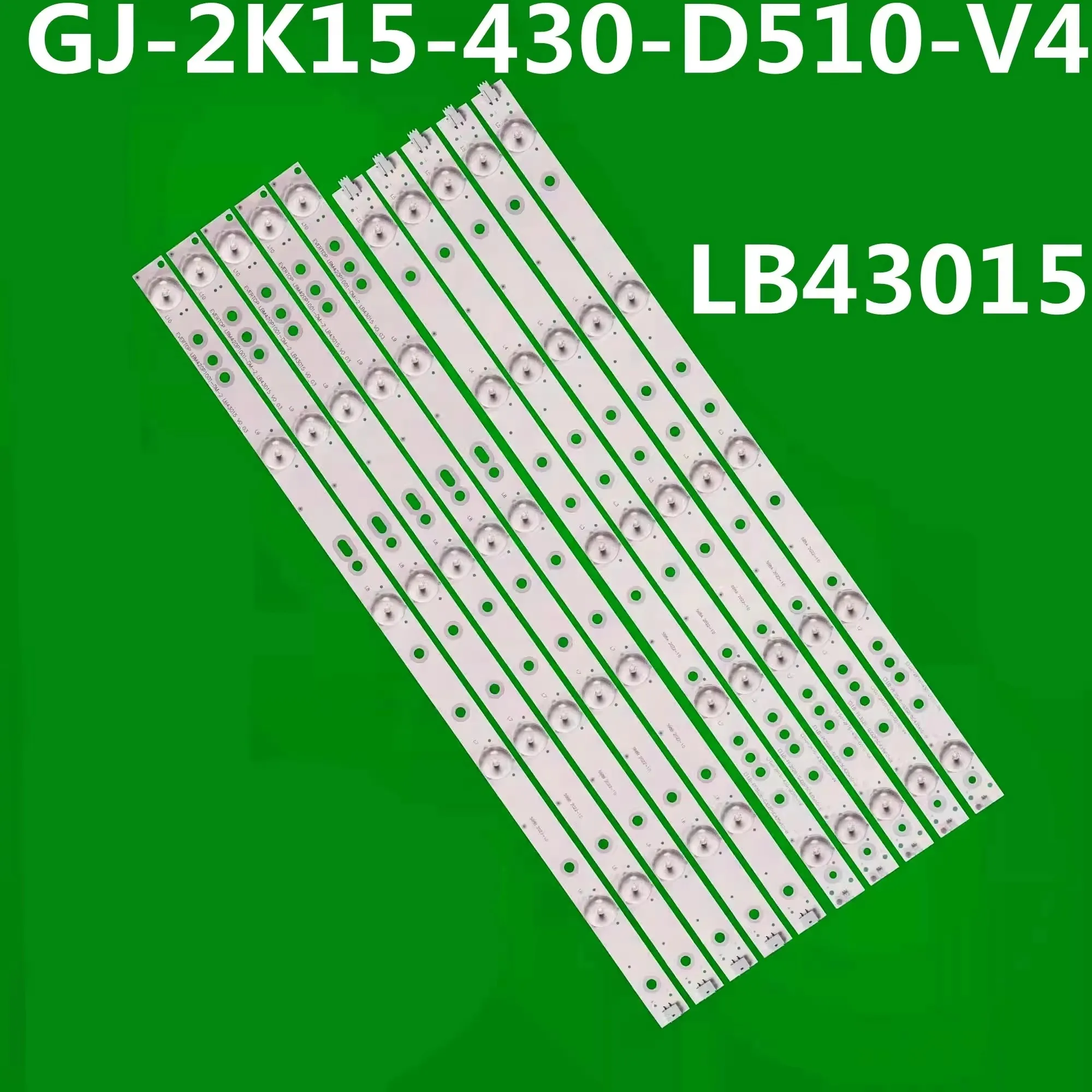 

10LED(3V) LED Backlight Strip For LB-PF3528-GJD2P5C435X10-H B 43PUT4900 43PFF5752 43PFF3655 42HFA3856 T4301M LE43A3300 LE43AL88