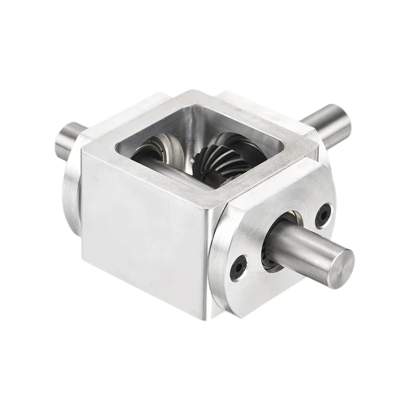 B08B-Right Angle Bevel 1:1 Forward Double Output Shaft 1 Module 20 Teeth Bevel Gear Frame Simple DIY Module