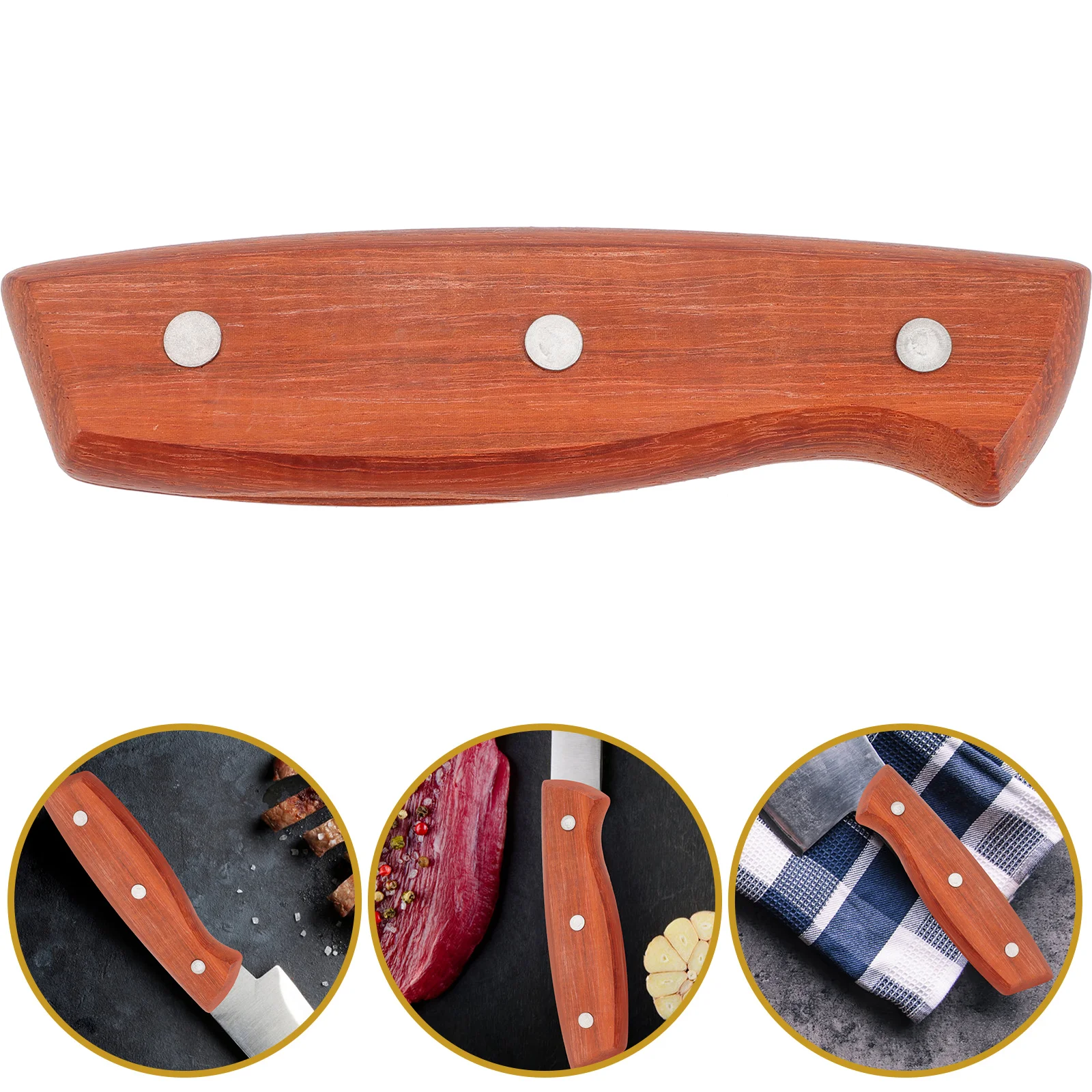 Kitchen Knife Handle Accessories Rivets Comfort Grip Wood Replaceable Wooden