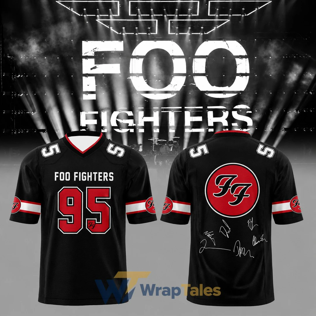 Foo Fighters Rock Band Jersey Men Women Y2K Oversized Breathable FF Logo Signature Street Athletic Short Sleeve Tops