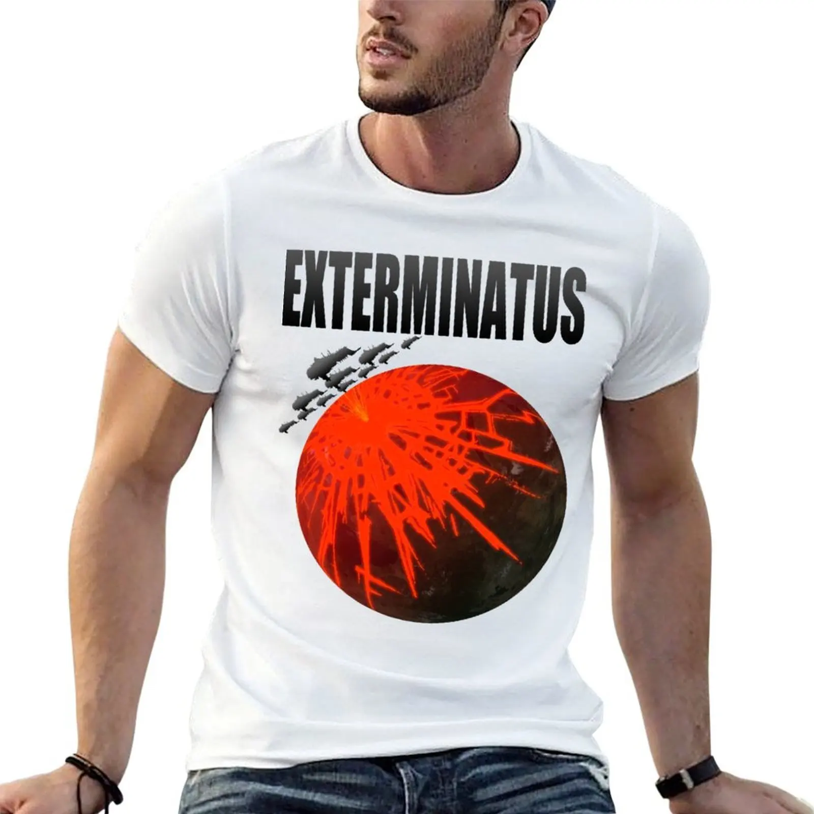 

Exterminatus Title T-Shirt men t shirt cotton 100% t shirt man plain T-Shirt