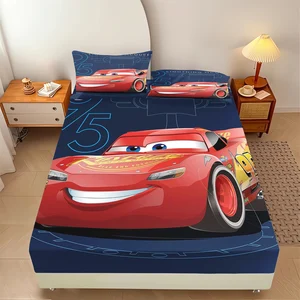 Lightning McQueen 100% Poliester Dengan Set Tempat Tidur Pillowcas Penutup Tempat Tidur Lembar Pas Anak-anak Cetak 3D Penuh 8 set tempat tidur penjualan terbaik 160x200 - №