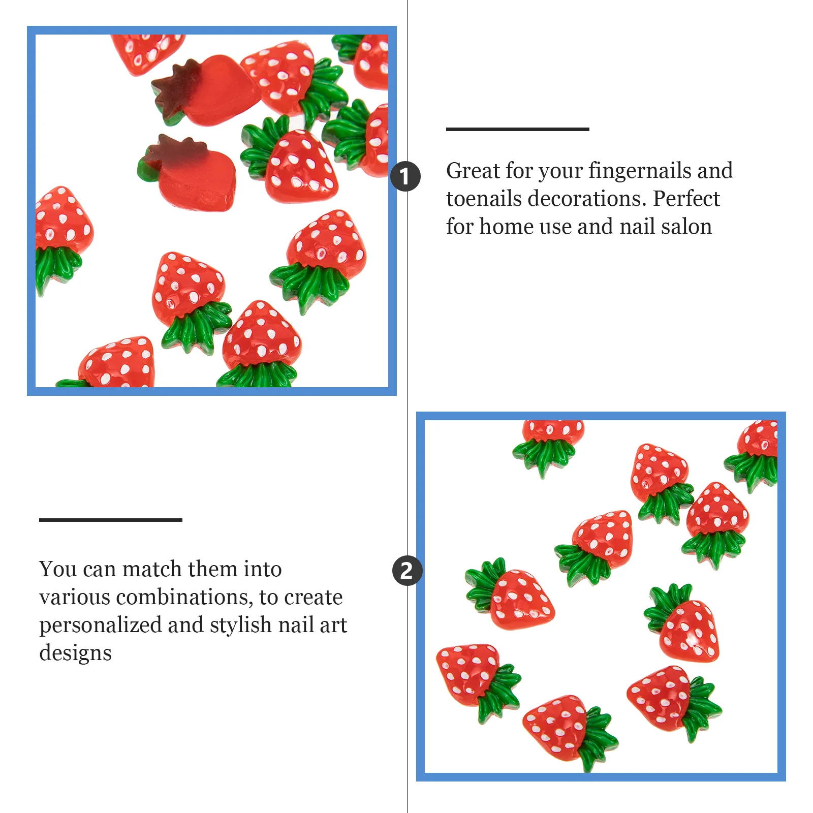 

30pcs Nail Art Charm Resin Accessories for Girls Fruits Jewelry Party Women Strawberry Decoration Manicure Salon Use