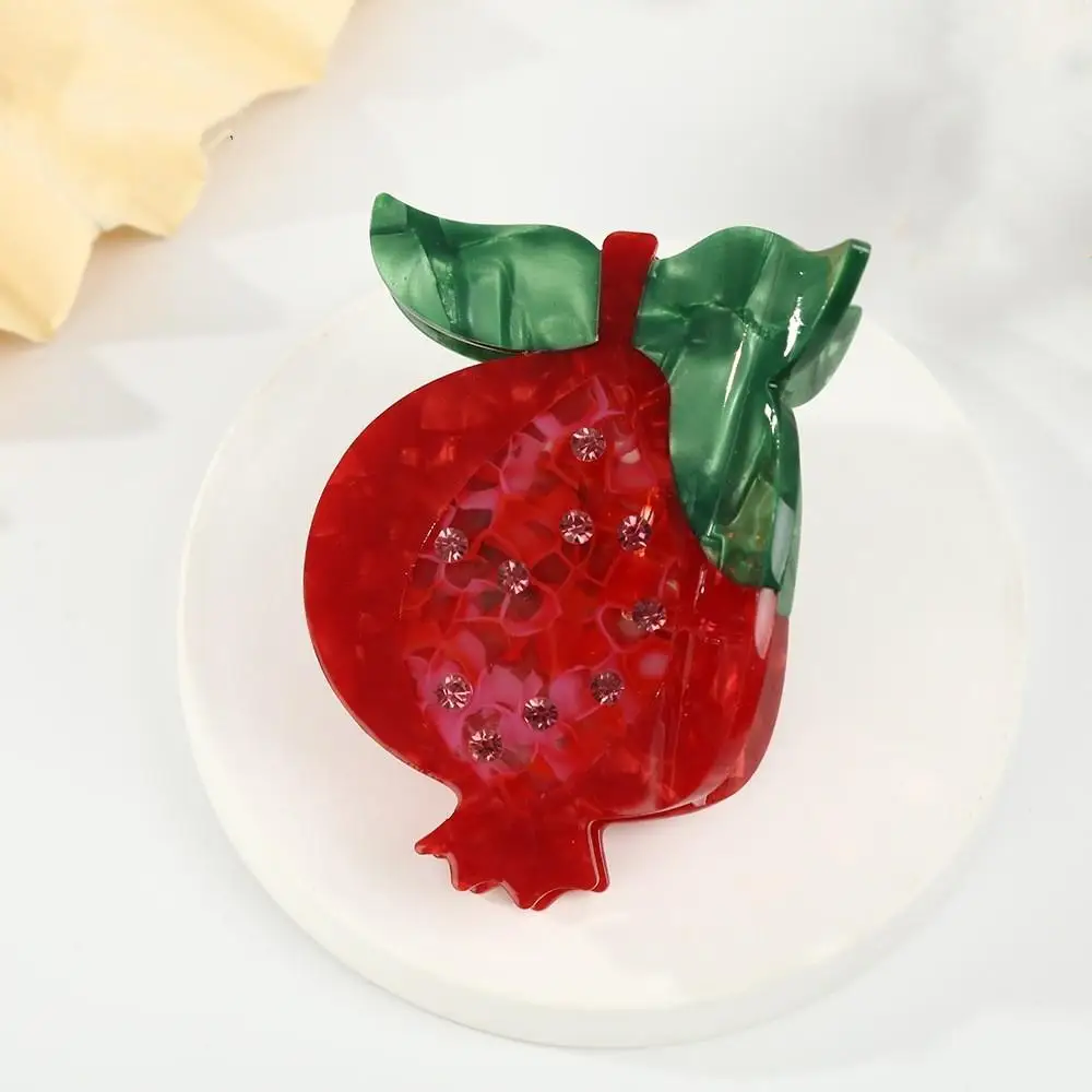 جديد الصيف الفاكهة سلسلة خلات مشبك شعر حجر الراين الفراولة المانجو مخلب كليب كراب مقاطع الشعر للنساء الفتيات إكسسوارات الشعر