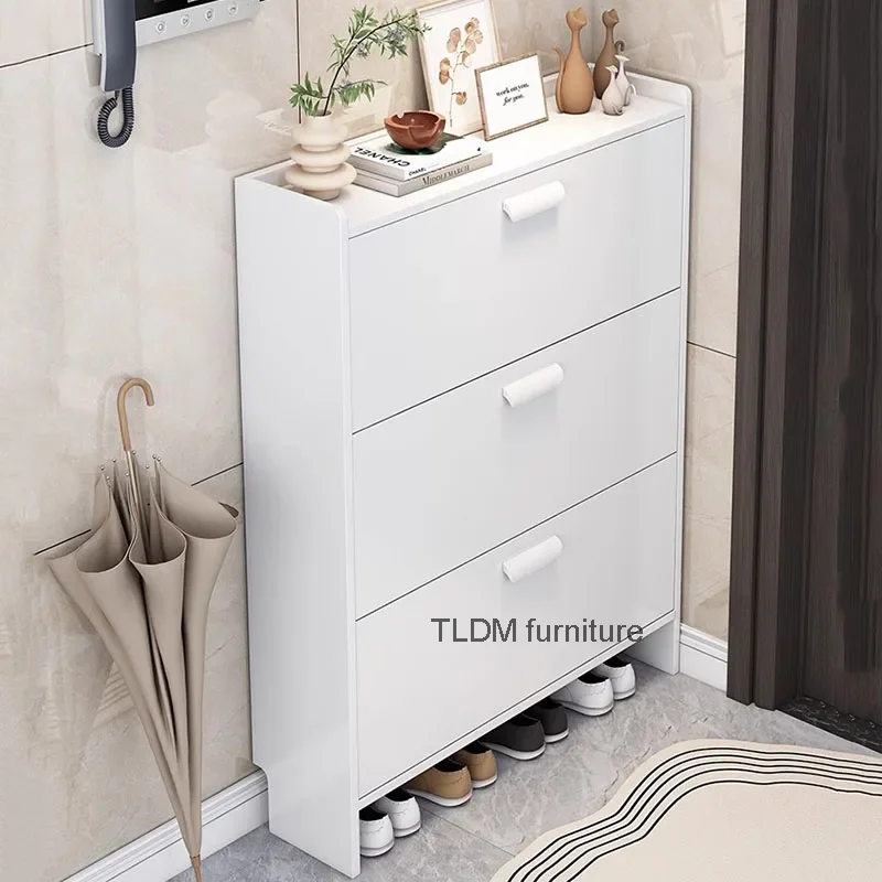 Display Modern Shoe Cabinets Storage Bedroom Organizers Shelves Wooden Luxury Shoe Cabinets White Scarpiera Hallway Furnitures