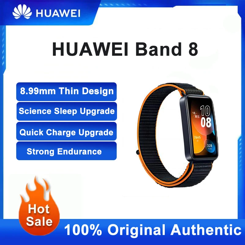 Original Huawei band 8 NFC Edition Intelligent Sports New Blood Oxygen Heart Rate Sleep Health Monitoring Swimming Smart Band 8