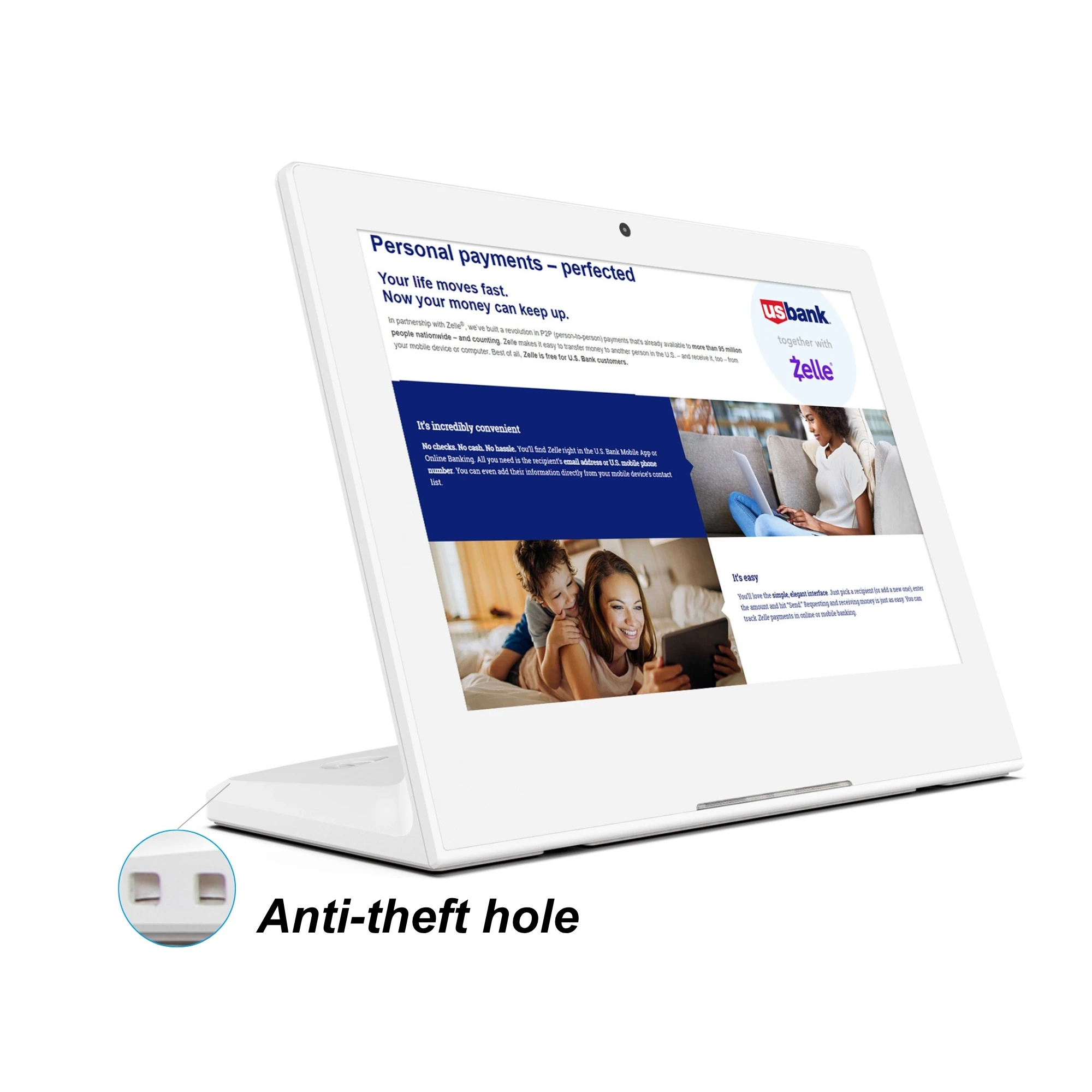 Android 11 Desktop L-Shaped Touch Screen Tablet POE NFC Option Business Restaurant Menu Order