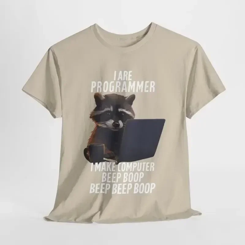 Funny Raccoon Programmer T Shirt I Are Cartoon Coders