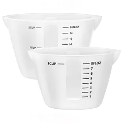 500ml & 250ml Large Silicone Measuring Cups Resin Mixing Cups Epoxy Jewelry Casting Mold Nonstick Reusable DIY Craft Supplies