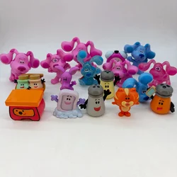 8Pcs Blues Clue Props Figure Toys for Kids Christmas Gift Cartoon Blue Dog Scene Cat Action Figuras Dolls for Home Decor