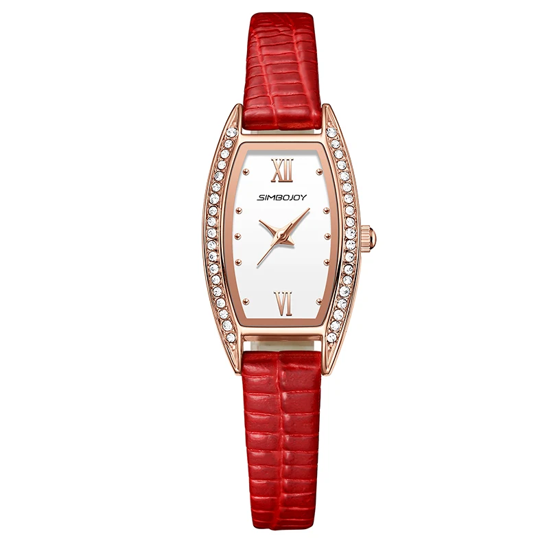 

BIDEN Luxury Top Brand Women's Watch Elegant and Fashionable Women's Red Original Simple Quartz Waterproof Women's Watch