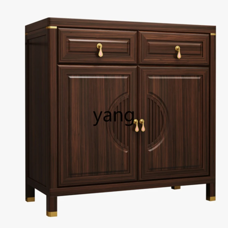 LXL New Chinese Style Sideboard Cabinet Solid Wood Living Room Storage Modern Simple Storage Home Dining Room Cabinet